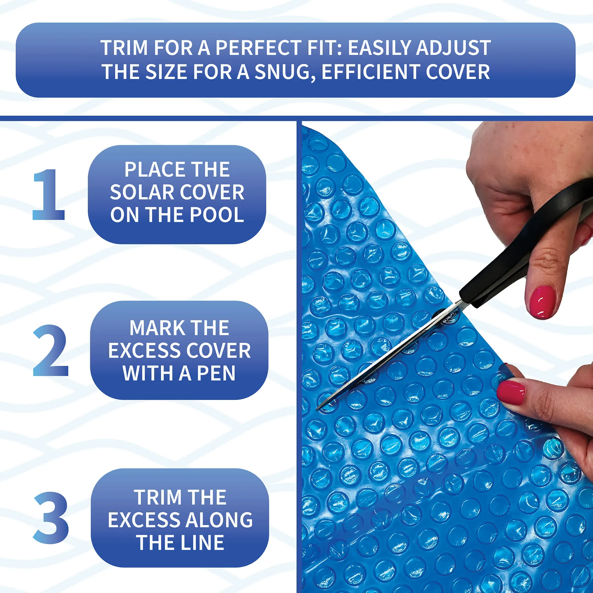 8-mil Solar Blanket for Round Above-Ground Pools – Blue