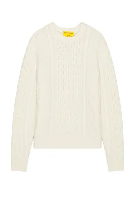 Allday Cable Crew Neck Sweater in Cashmere Blend