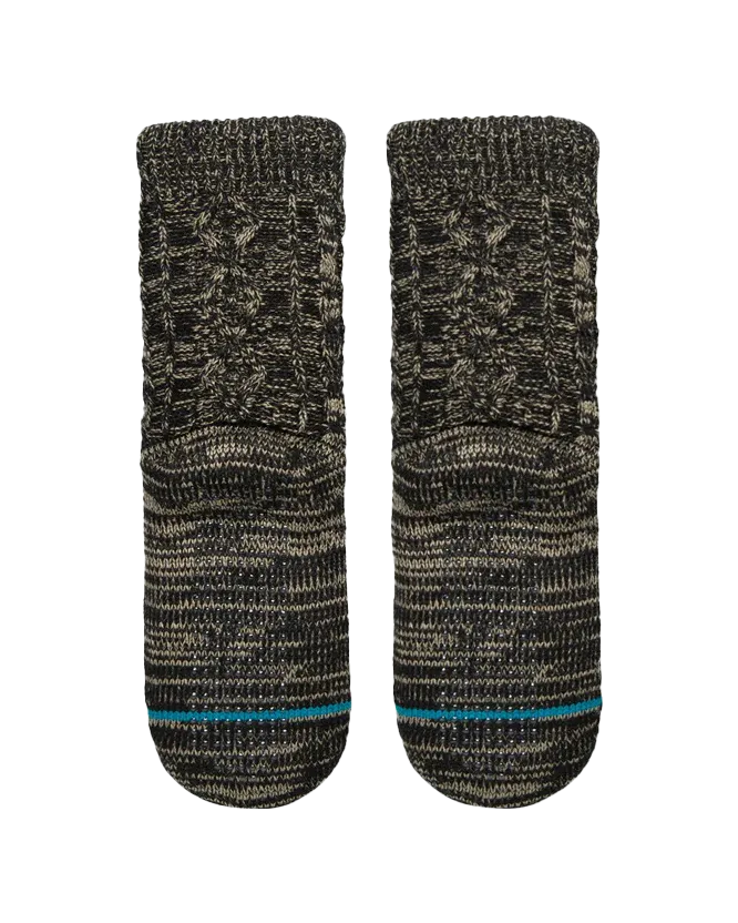 Aspen Slipper Socks in Washed Black