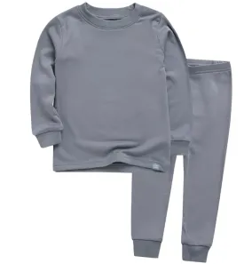 Basic Kids Modal Pajamas in Grey