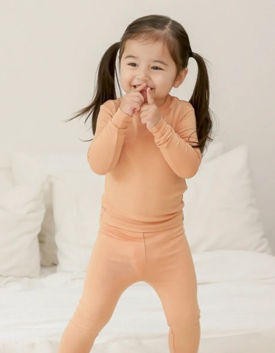 Basic Kids Modal Pajamas in Warm Sand