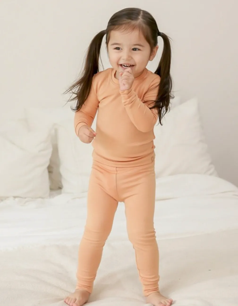 Basic Kids Modal Pajamas in Warm Sand