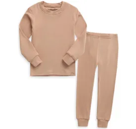 Basic Kids Modal Pajamas in Warm Sand
