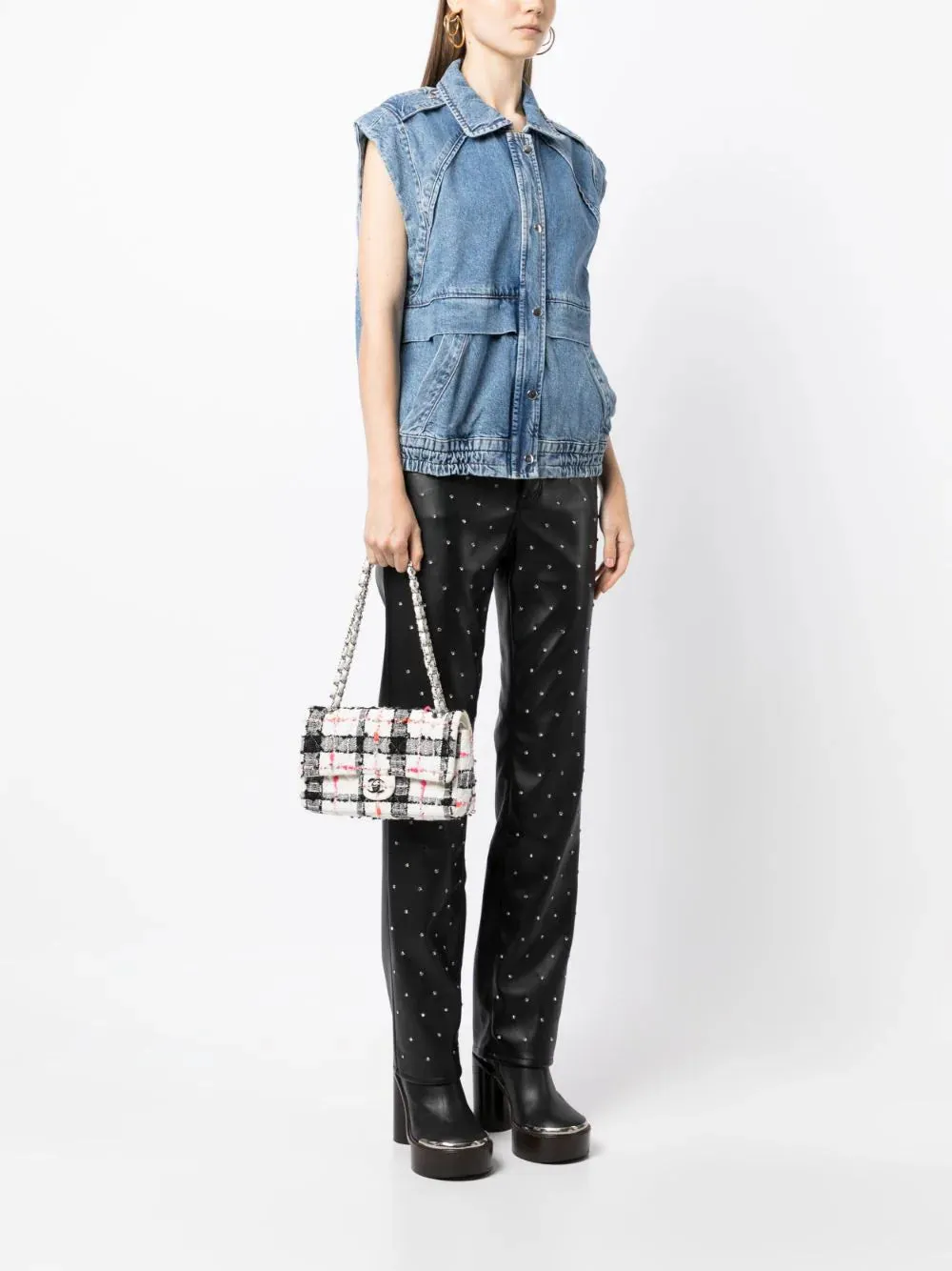 Medium Tweed Double Flap