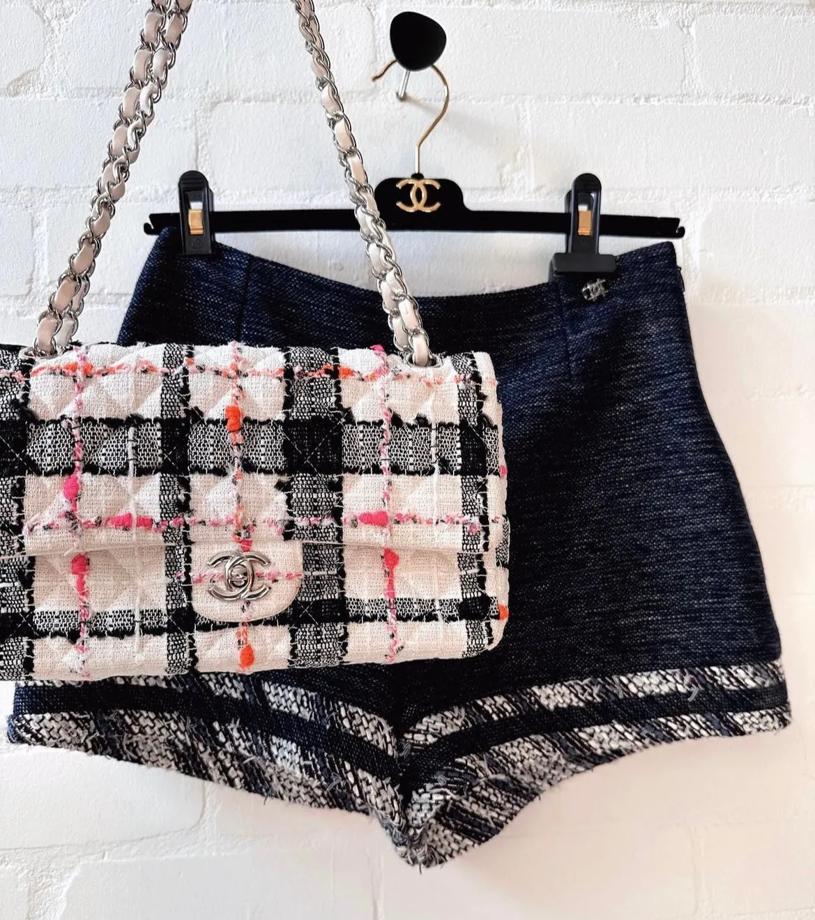 Medium Tweed Double Flap