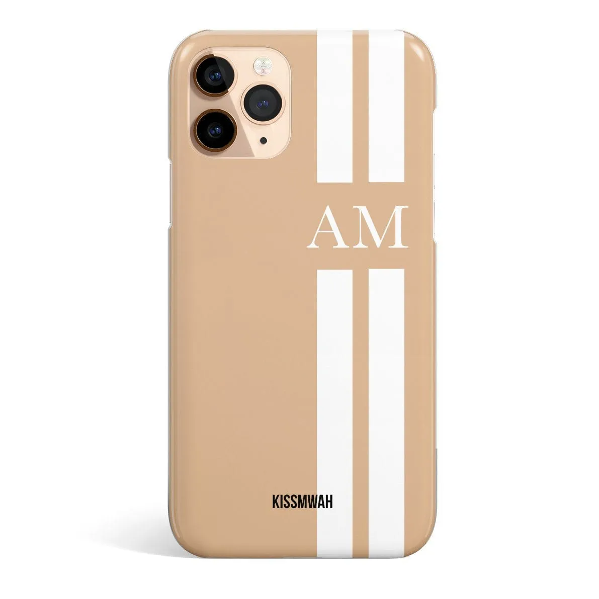 Nude Double Stripe Initials