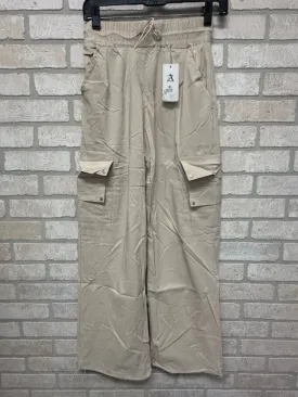 Pant - Cargo Pull String - Cream