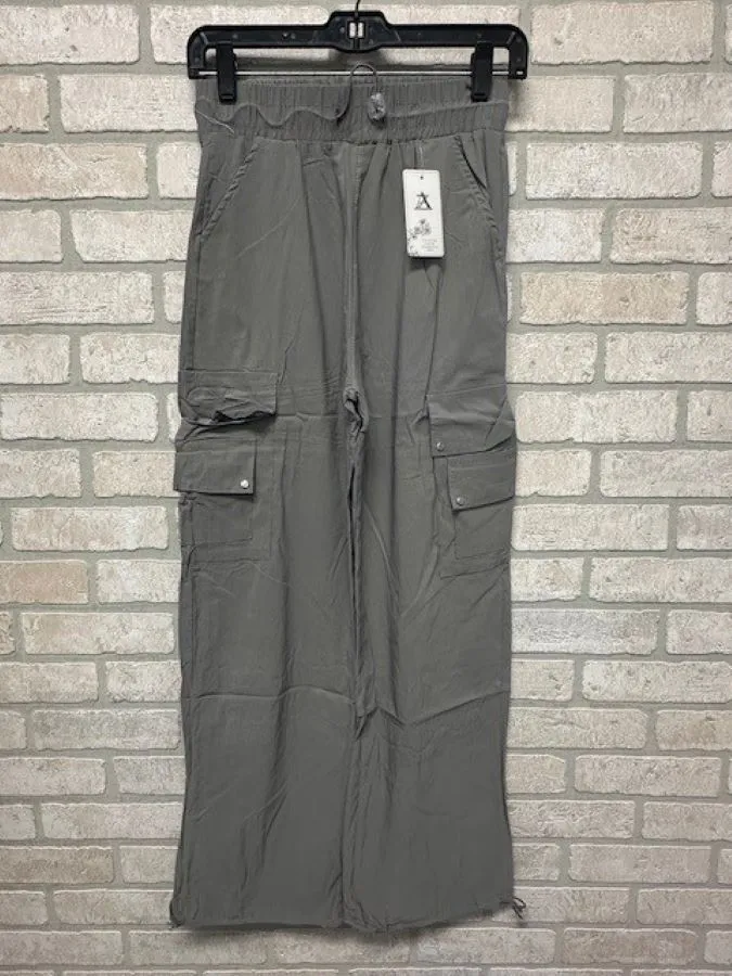 Pant - Cargo Pull String - Grey