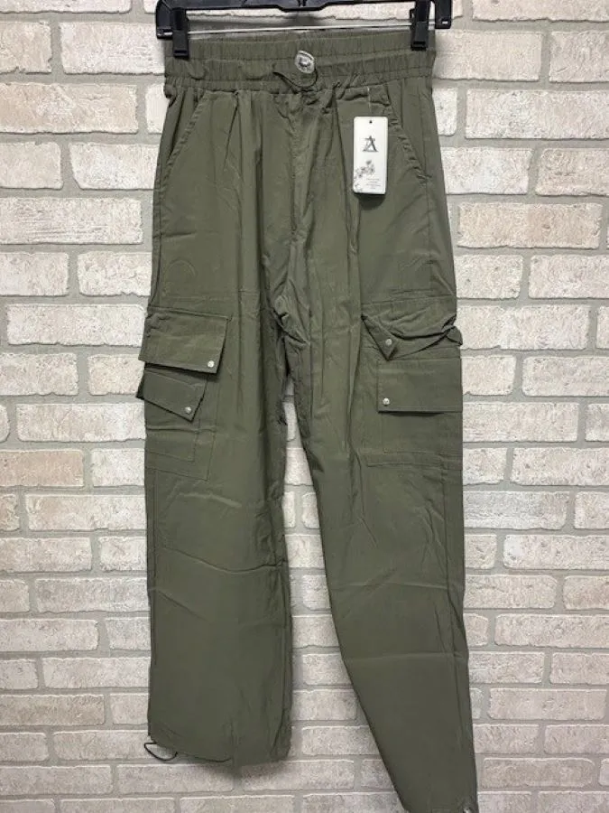 Pant - Cargo Pull String - Olive