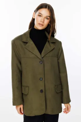 Suede Jacket with Pocket Details