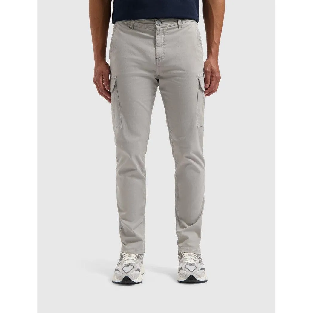 Twill Cargo Pants Grey Plain