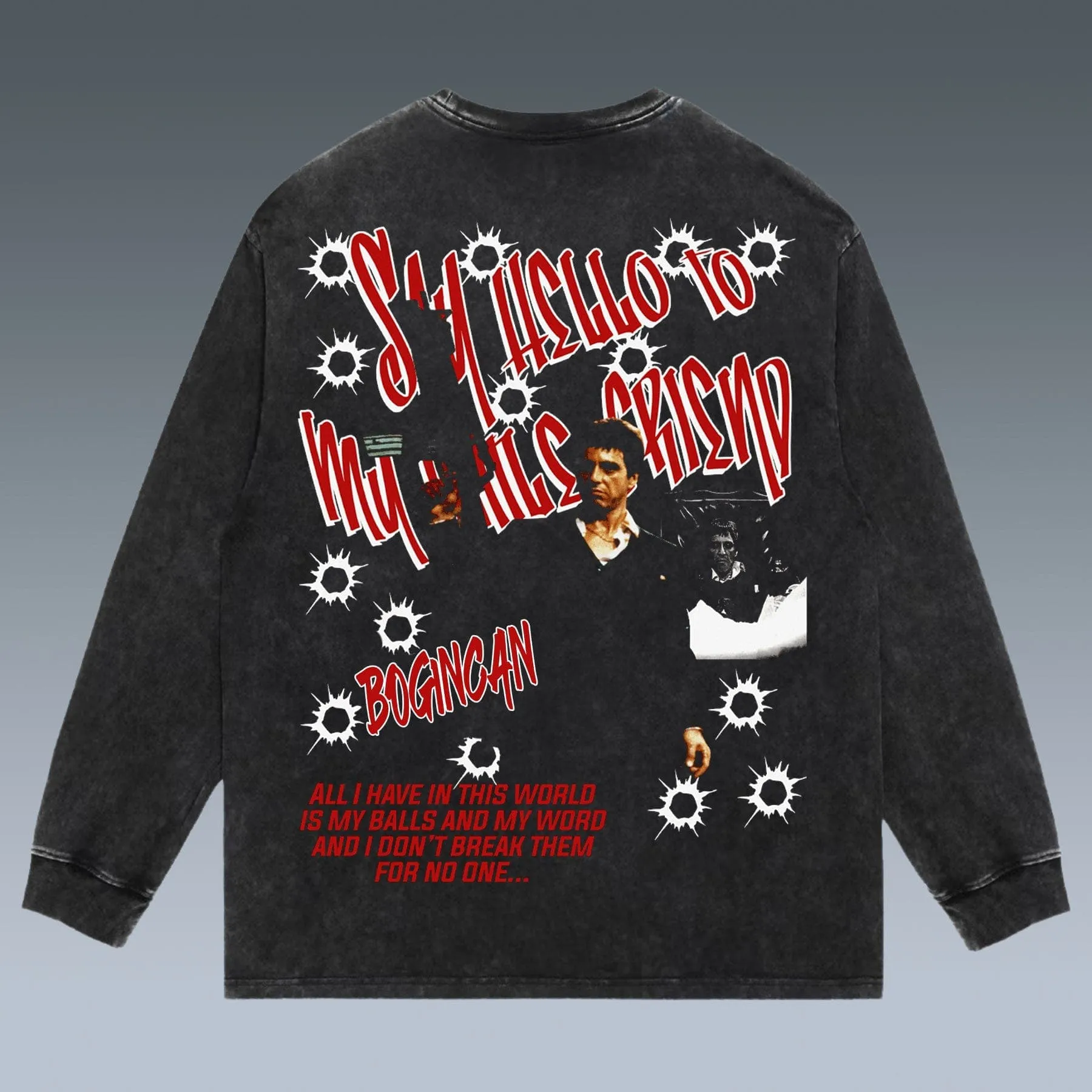 VINTAGE LONG SLEEVE TEE | TONY MONTANA